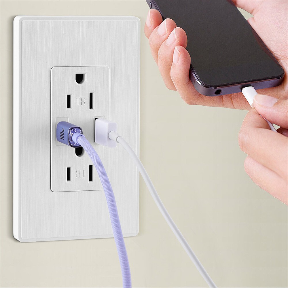 4 X Electrical Outlet Panel Wall Socket AC Power Dual USB Port TYPE-C USB-A 15A