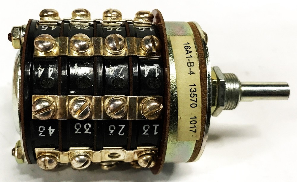 Shallco Rotary Selector Switch 16A1-B-4 NOS