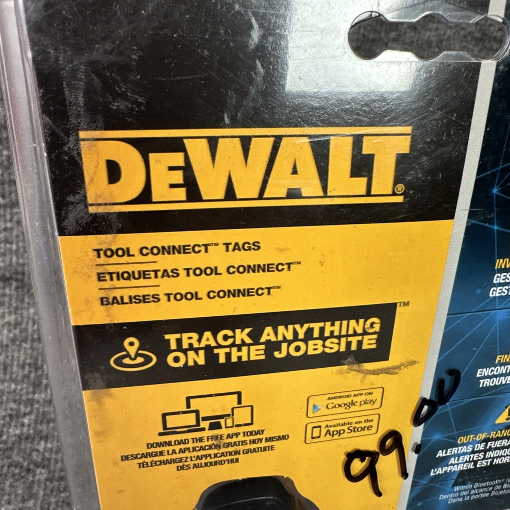 DeWALT Bluetooth Tracker Tool Connect Tags (4 Pack) DCE041-4 SEALED