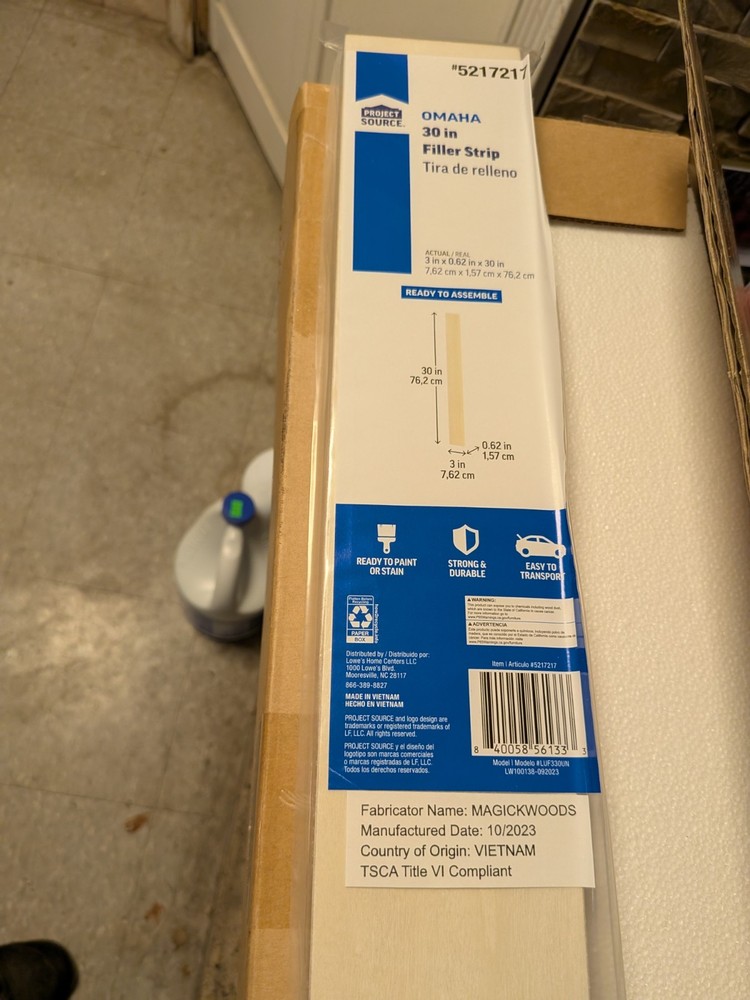 Project Source 30" Filler Panel (Unfinished)