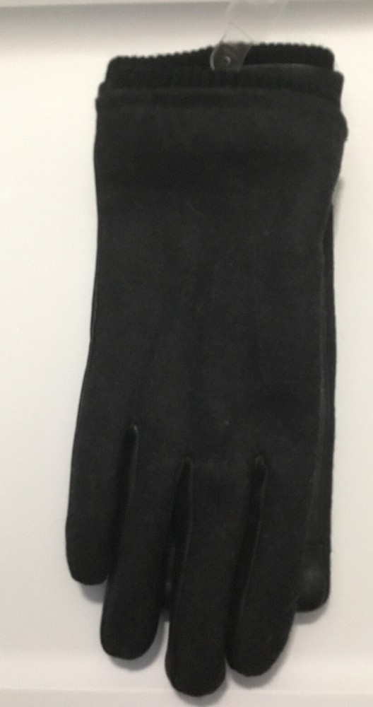 Goodfellow & Co Mens Gloves Tech Touch Leather Gray Medium