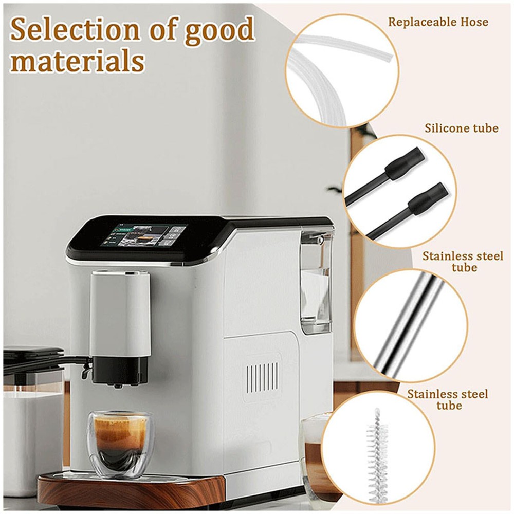 Stainless Steel Milk Hose Replacement for Fully Automatic Coffee Machines Brush