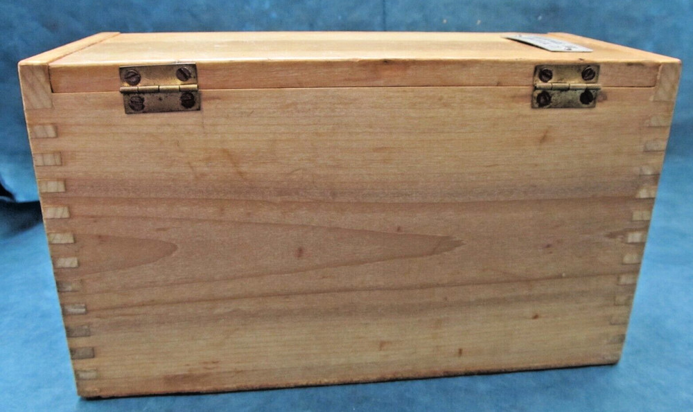 Vintage Microscope model 300 Precision Optical Co. Pine wood box