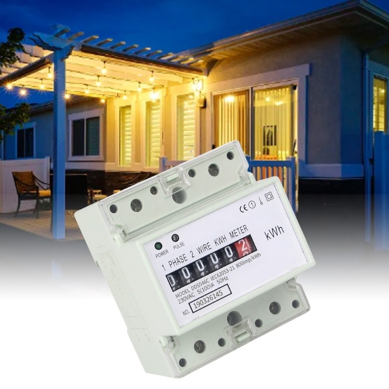 Space Saving Rail Energy Meter With Clear Digital Display For Accurate Readings