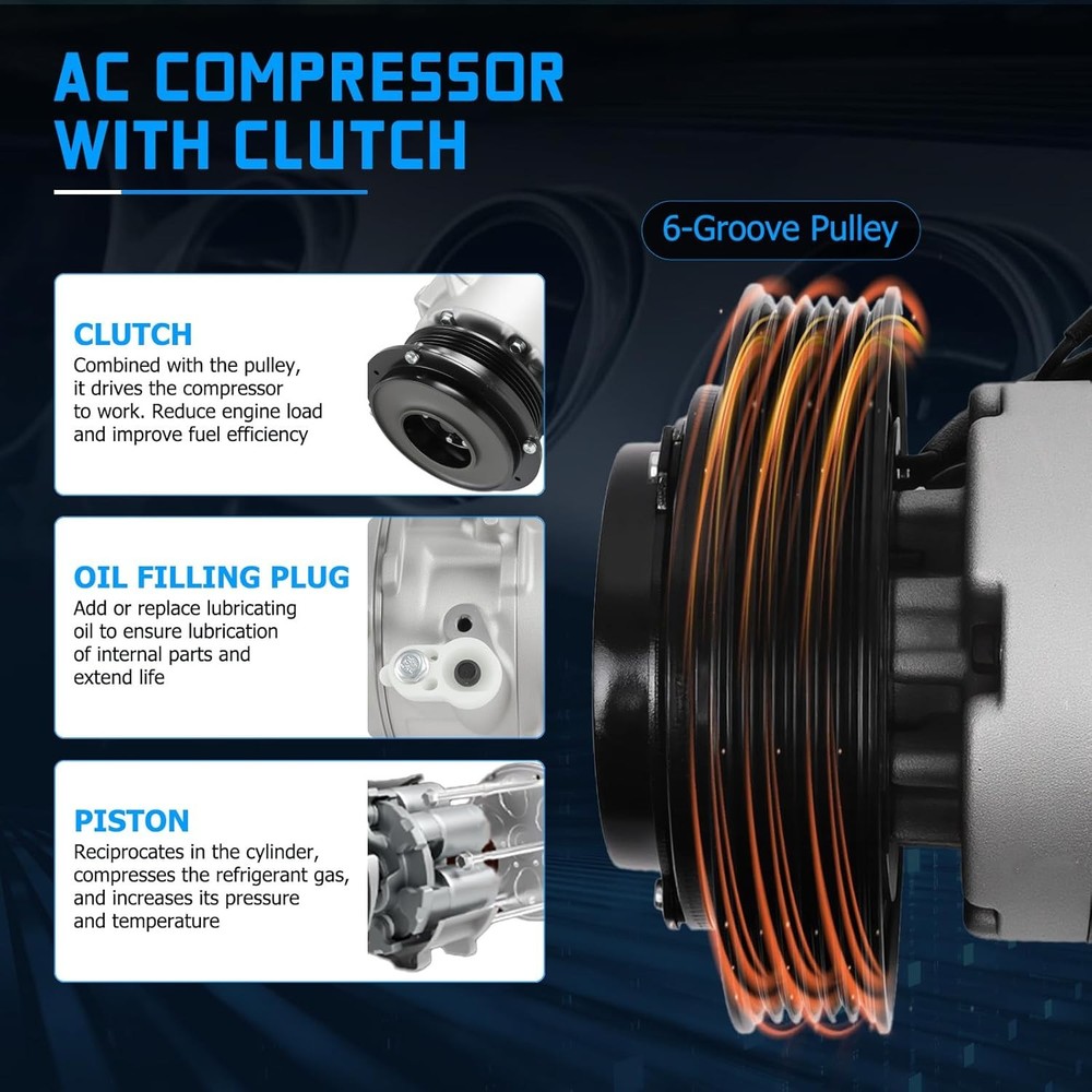 AC Compressor 27000C Clutch Fit Corolla Matrix 1.8L