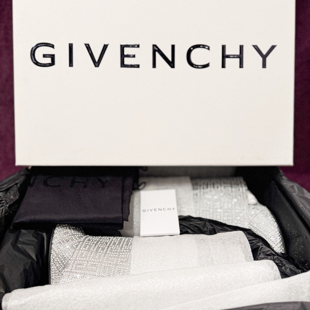 Givenchy Shark Lock Ankle Boots Silvery