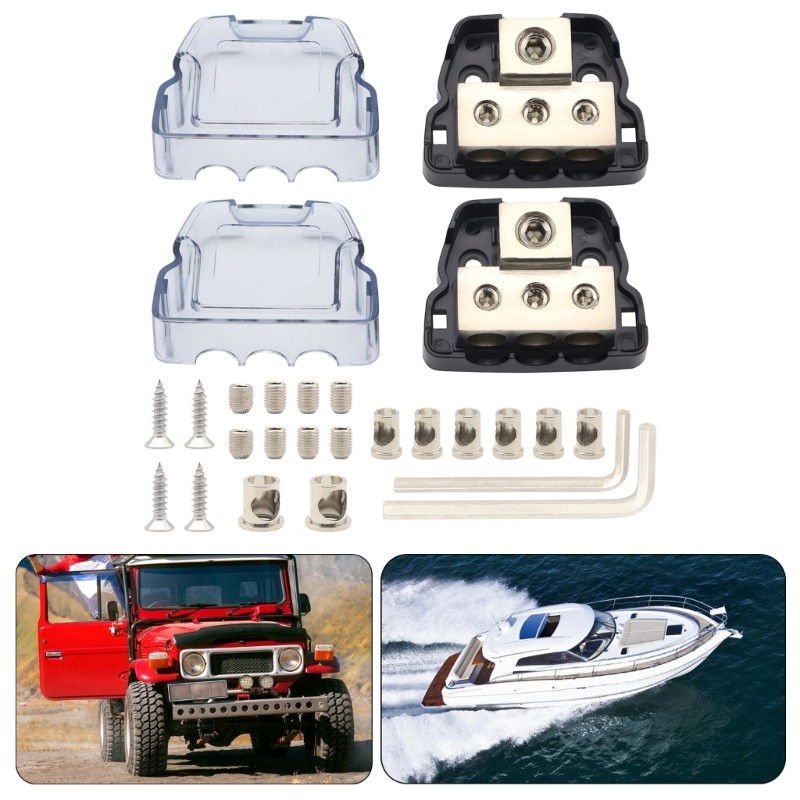 Power Distributor Unit for Car Sound Frequency Installations with Essential Tool