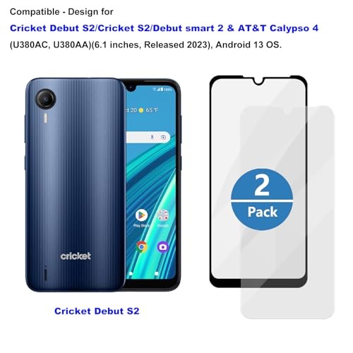 for Cricket Debut S2/Debut Smart 2/AT&T Calypso 4 Screen Protector[2 Pack],