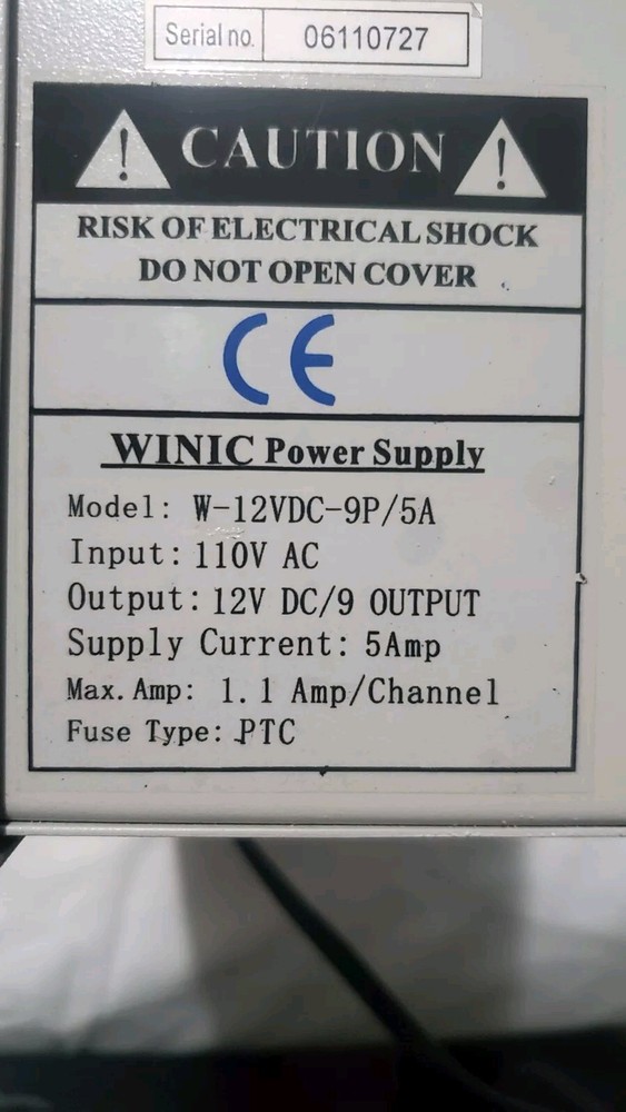 9 CH CCTV Security Camera Power Supply Box 12V DC