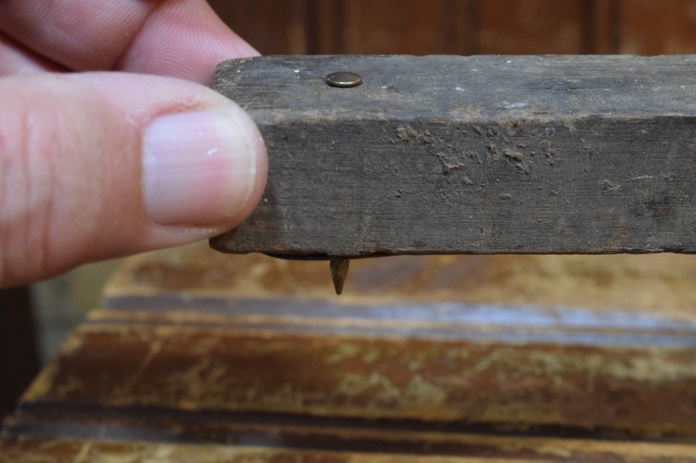 WOOD SCRIB SCRATCH MARKING WOODWORKING TOOL 17" LONG PRIMITIVE SIMPLE FUNCTIONAL