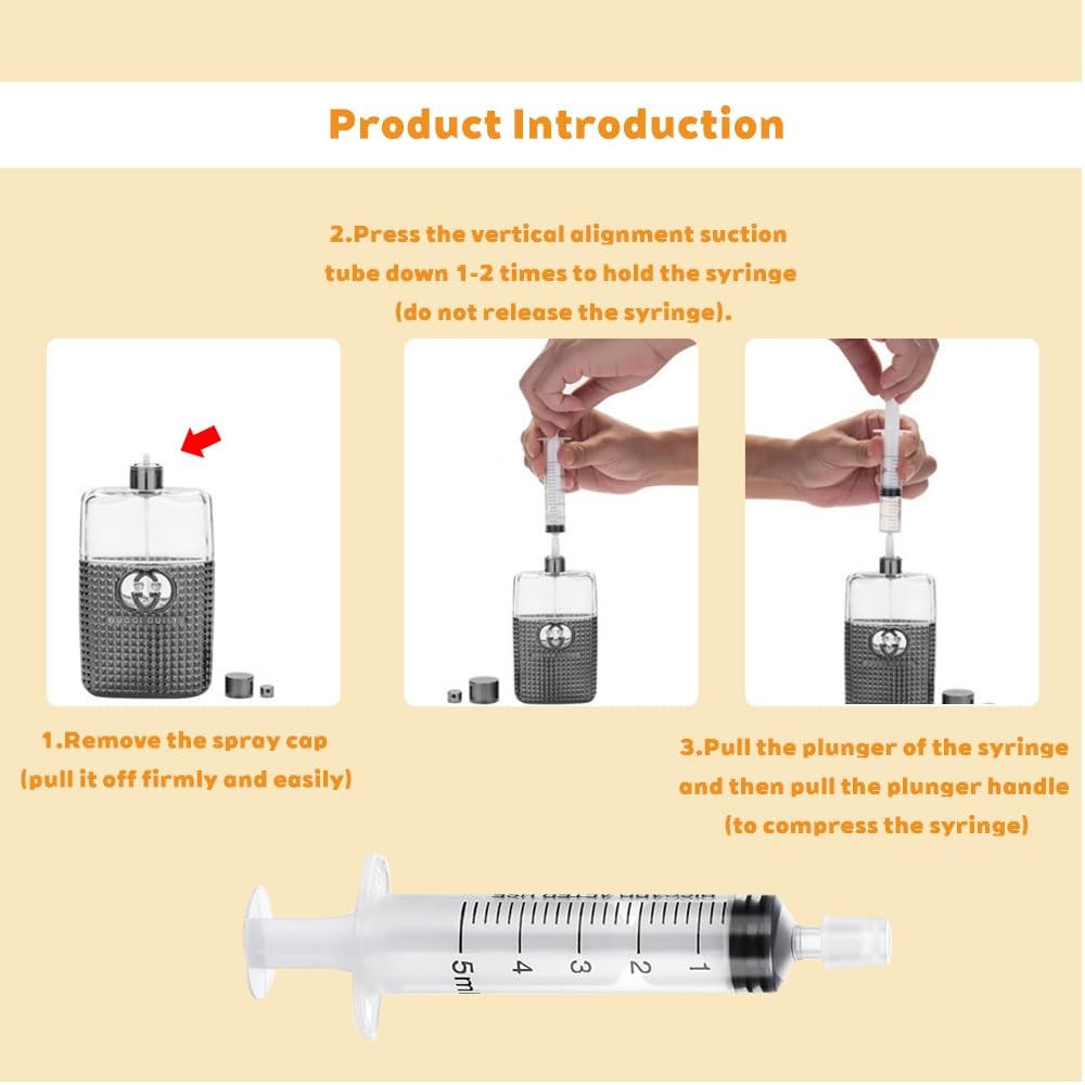 Perfume Refill Tool Kit, Plastic Extractor for Liquid Cologne Fragrance Sample
