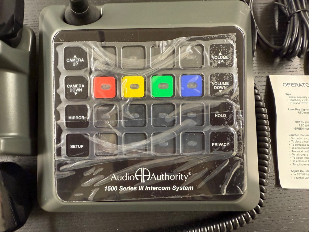 Audio Authority 1500 Series III Intercom System 1500BH Counter Station Intercom
