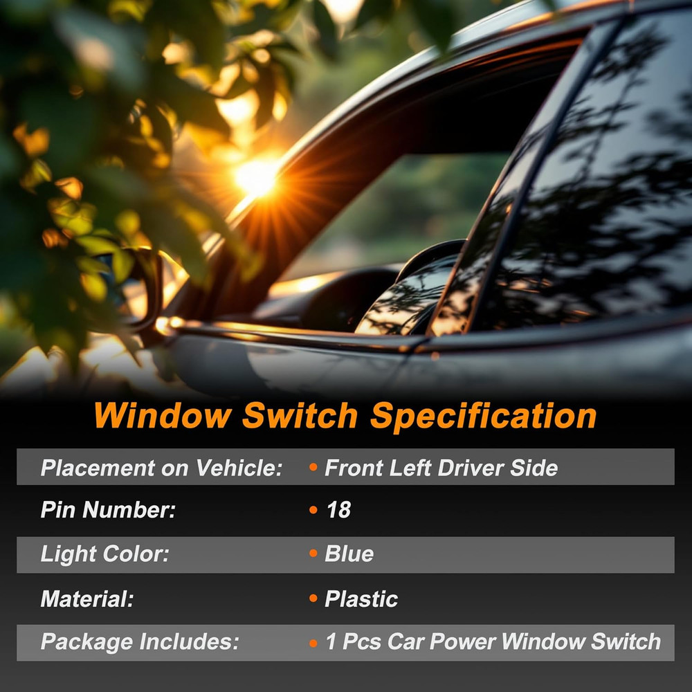 2016-2023 Tacoma Front Left Driver Side Power Window Switch–Compatible