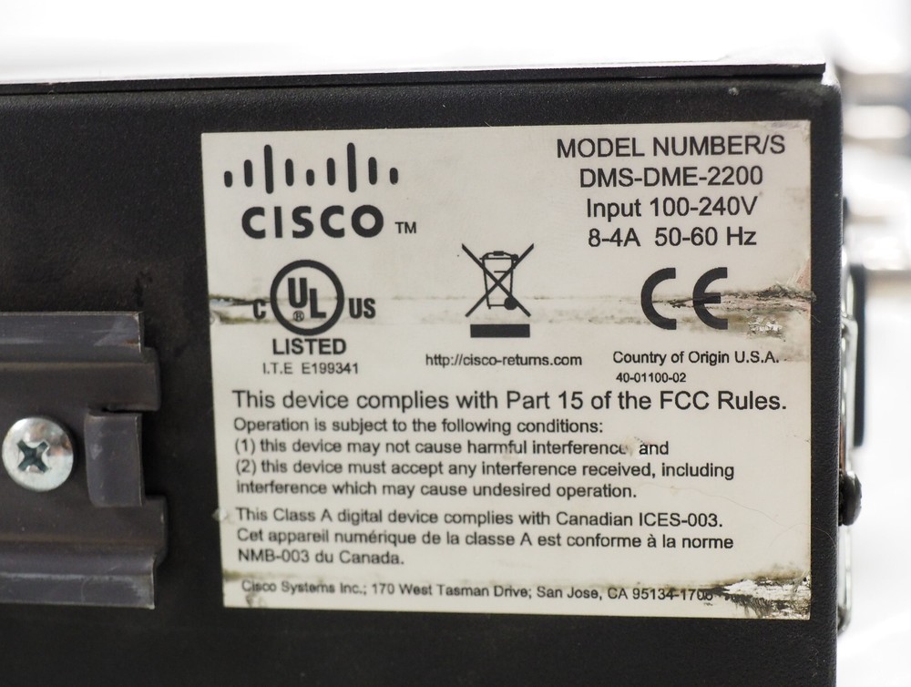 CISCO 2200 DMS-DME-2200 Digital Media Encoder