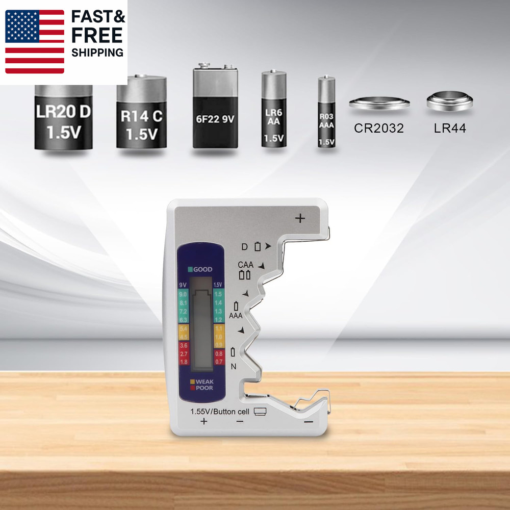 Battery Tester, Digital Universal Batteries Checker, Multi Purpose Small Battery