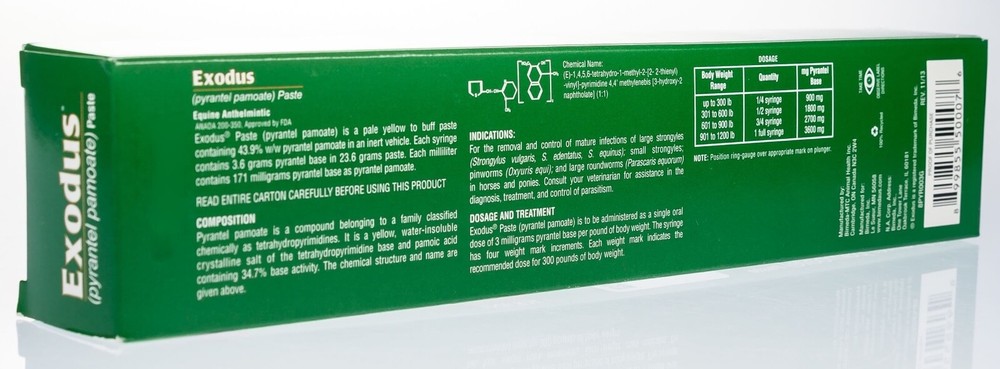 Exodus® wormer paste, 23.6 g