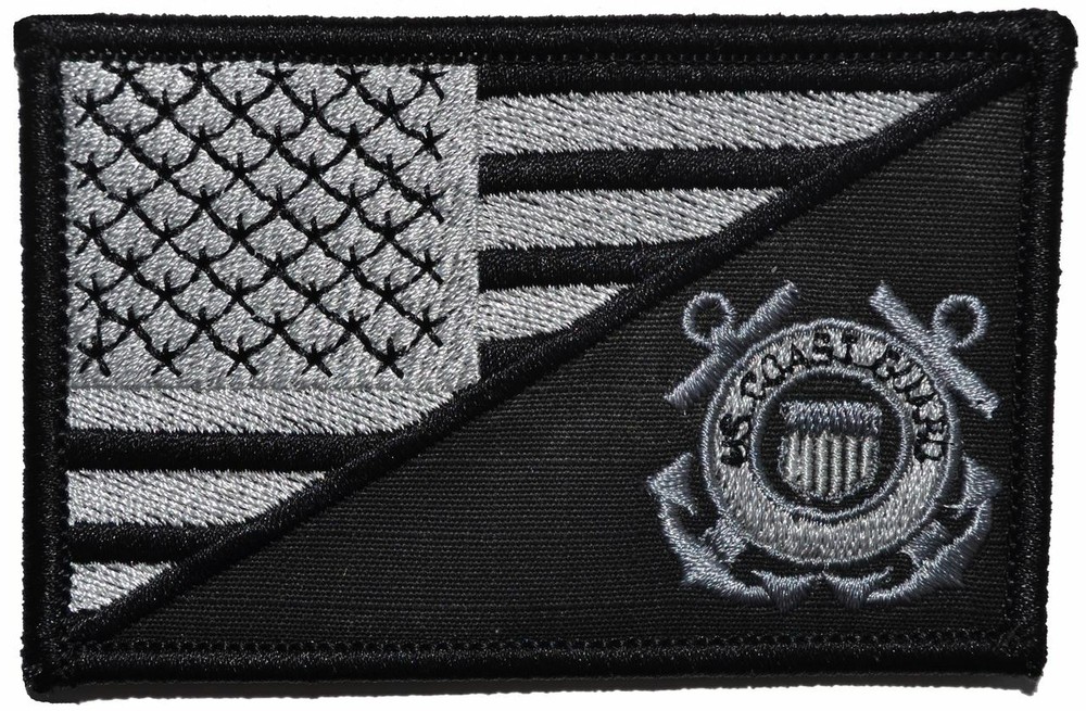 Coast Guard USA Flag - 2.25x3.5 Patch