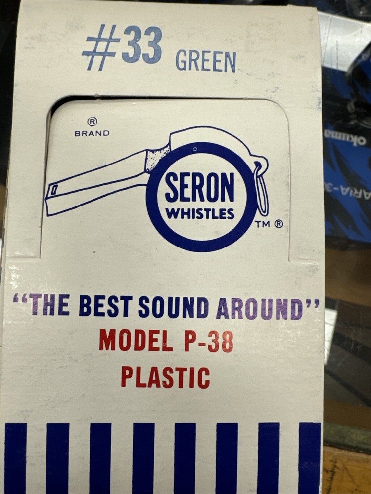 Seron Plastic Referee Whistle Green 12ct Box
