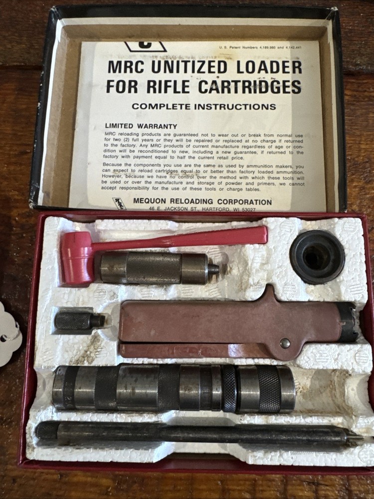 Vintage MRC Mequon Lee UNITIZED LOADER. Hand Loader For 22-250.
