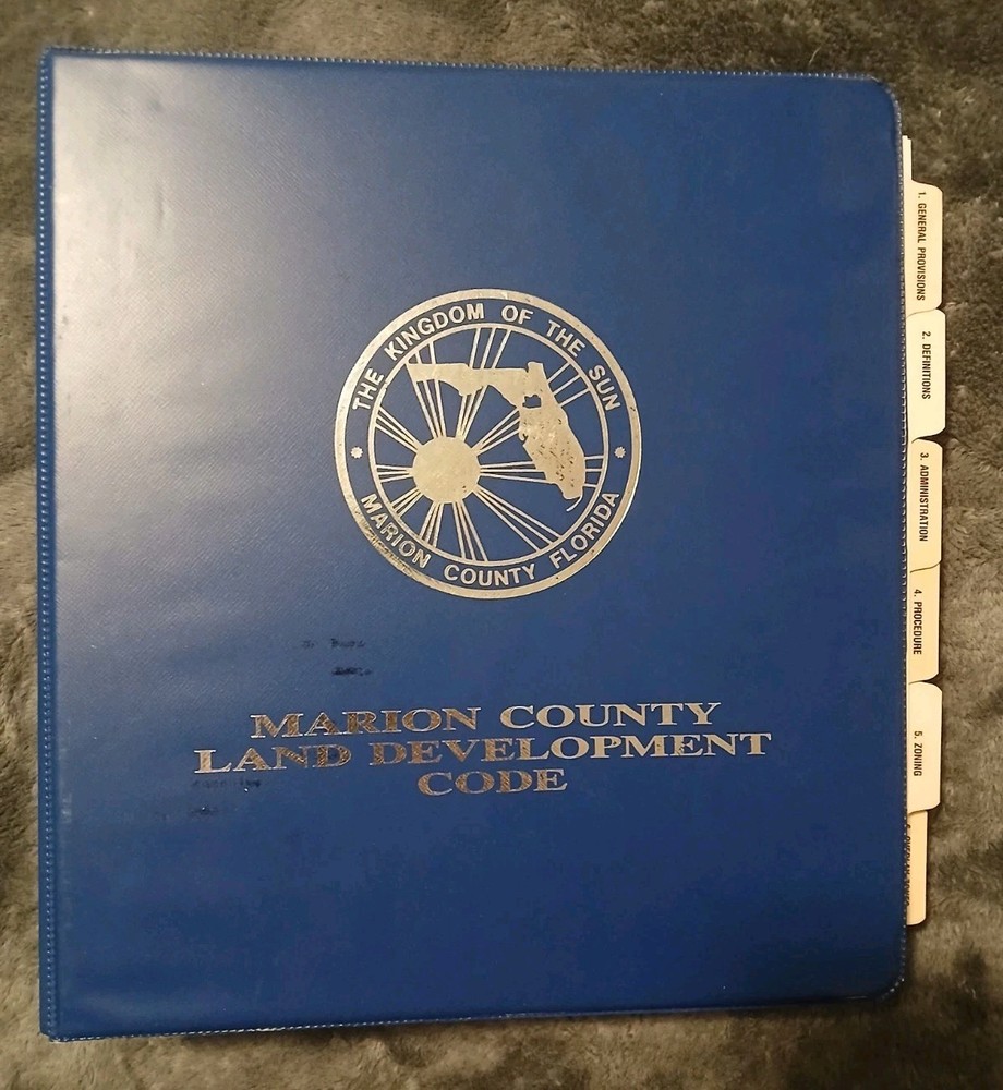 Marion County Florida Land Development Code Binders 1992-1995