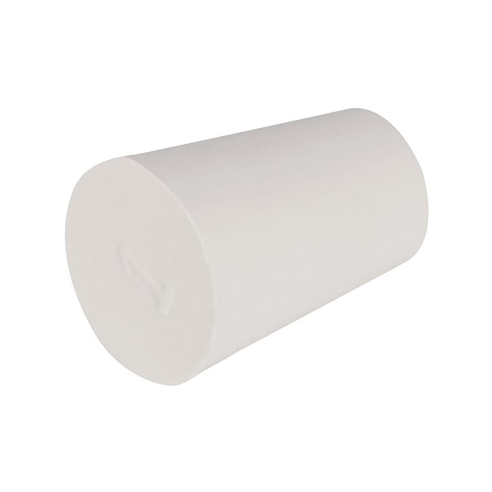 10 Pack 1# Solid White Rubber Stoppers 0.55" Dia 1.02" Length