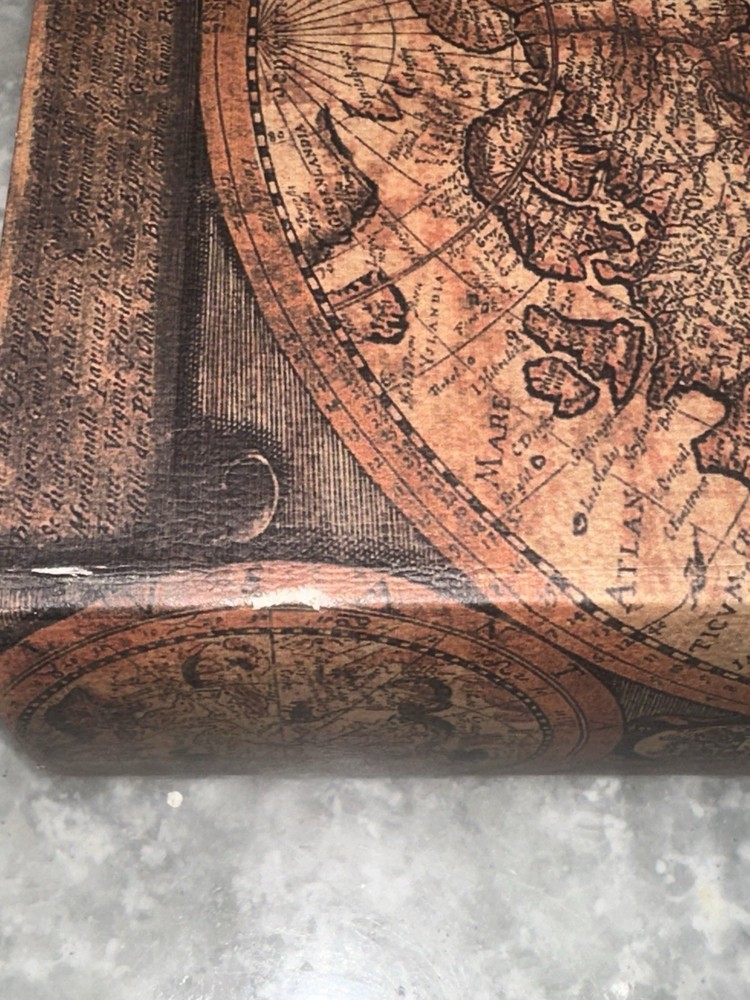 Decorative Book Boxes World Map Pattern Antique Book Invisible box with