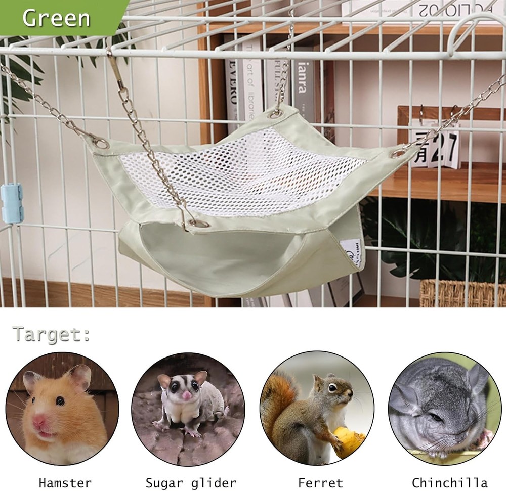 Waterproof Small Animal Hammock, Summer Mesh Hanging Bed