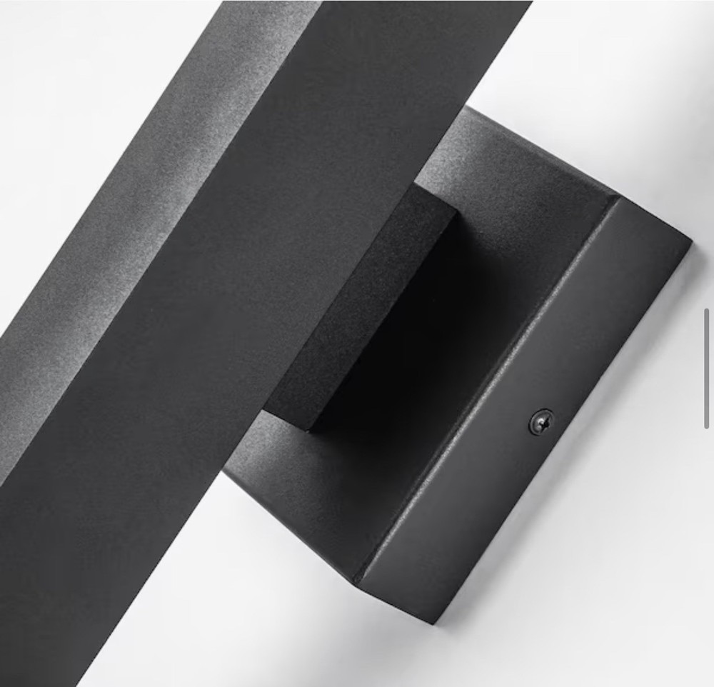 RRTYO Edith 20 in Black Modern Linear Integrated LED Wall Light Sconce