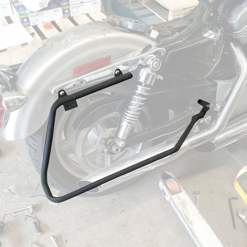 For 04-14 Harley Davidson Sportster Hard Saddle bag Conversion Mounting Brackets