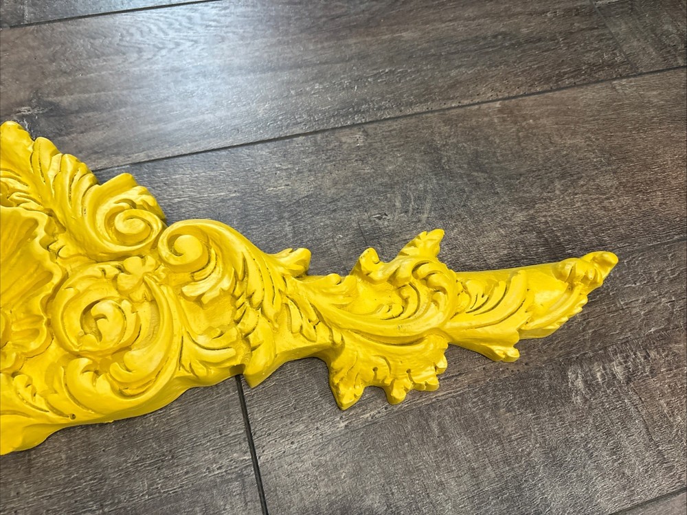 Decorative Valence Center Accent with Leaf & Shell Scrolls for Wall Window Door