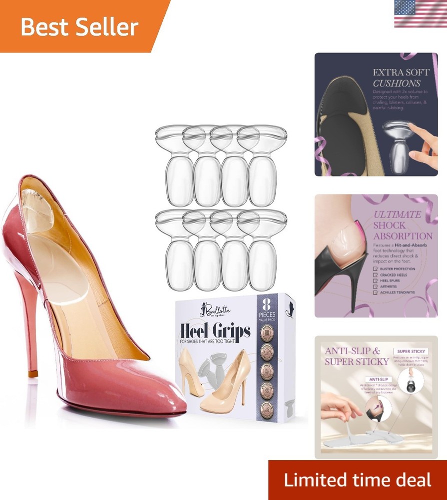 Silicone Heel Pads 8-Pack Natural