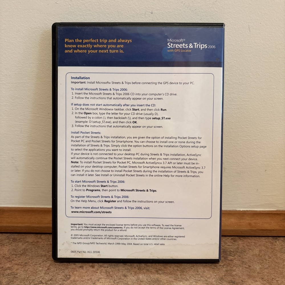 Microsoft Streets & Trips 2006 - 2 Disc Set - No Inserts