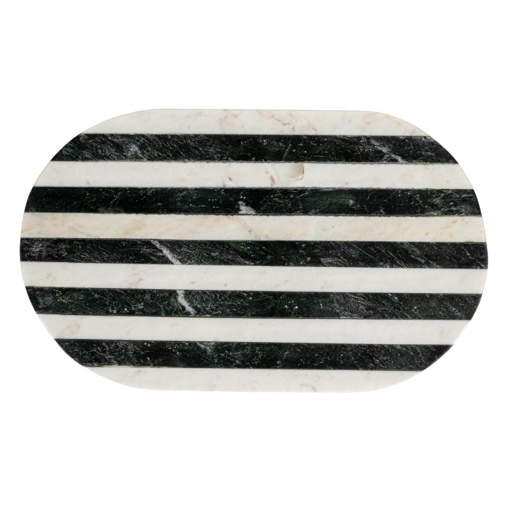 Black & White Striped Marble Cutting Board