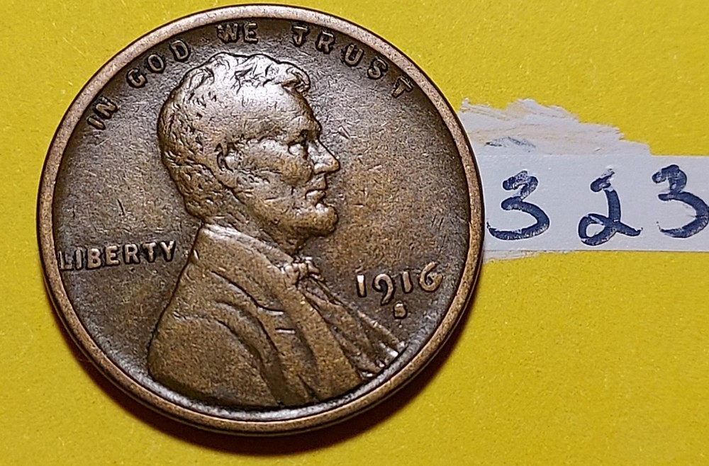 1916-S Lincoln Wheat Cent     #323
