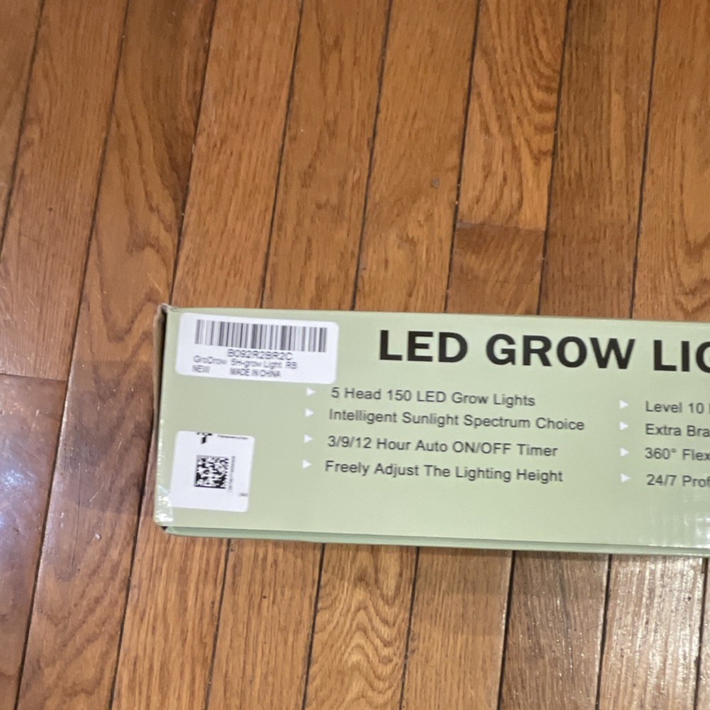 150 LED Grow Light 5 Head Adjustable Height Auto Timer Indoor Plants