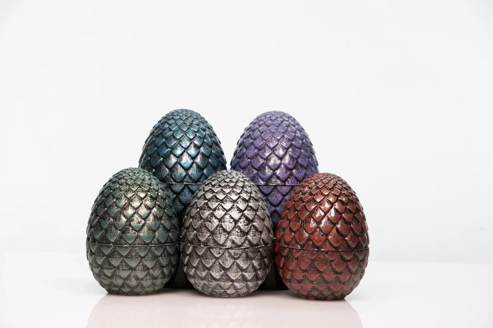 Dragon Egg Container - Silver