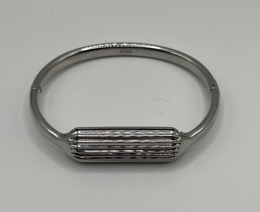 Fitbit Flex 2 Metal Bangle Bracelet Band Silver Tone