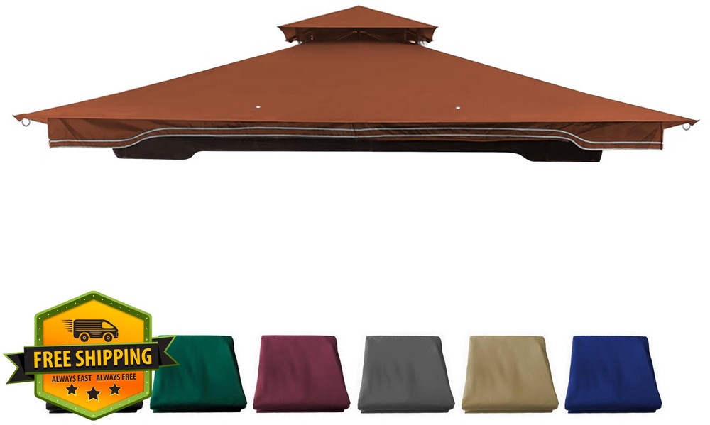 JANCANOPY Rust Red 10x12 Regency II Gazebo Canopy Replacement