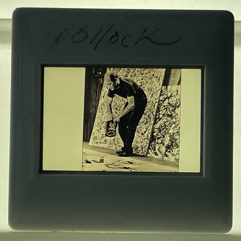 Jackson Pollock At Work. Abstract Art 35mm Slide