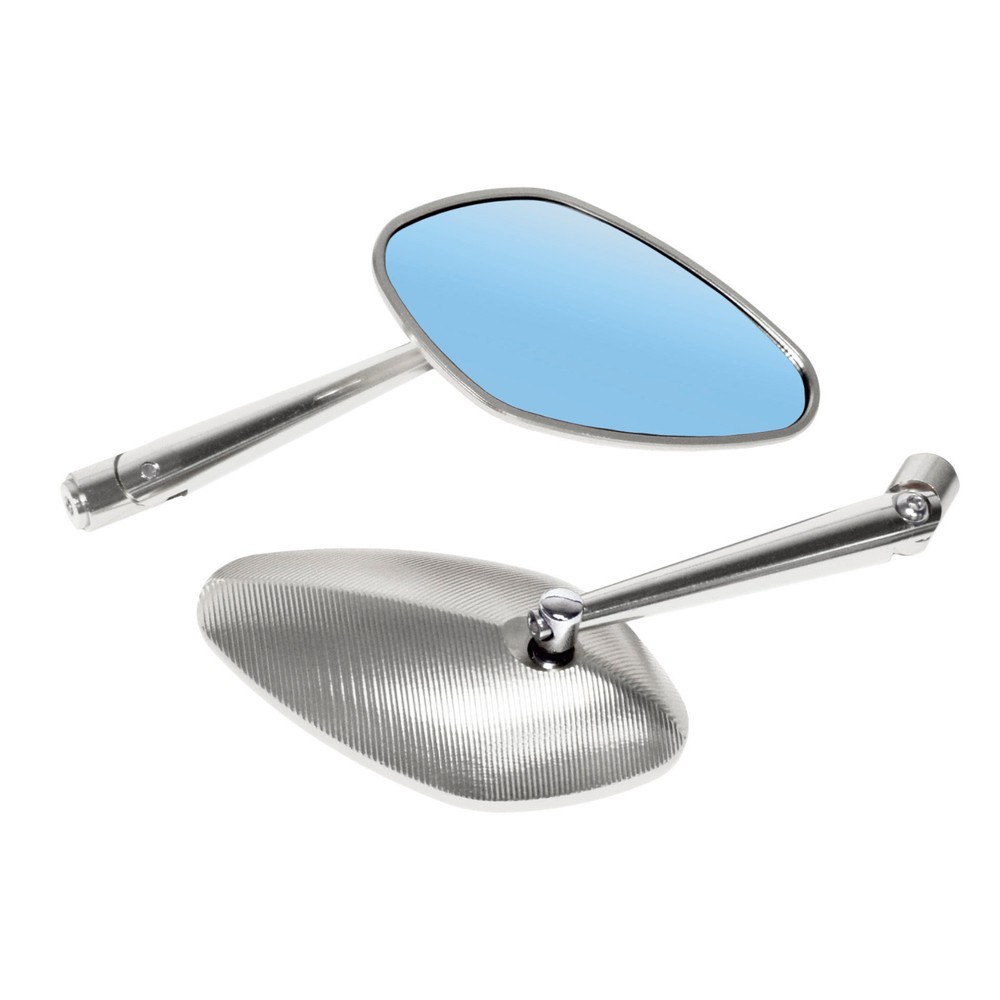 Motorcycle CNC Billet Aluminum Rearview Mirror Silver Solid High Quality New