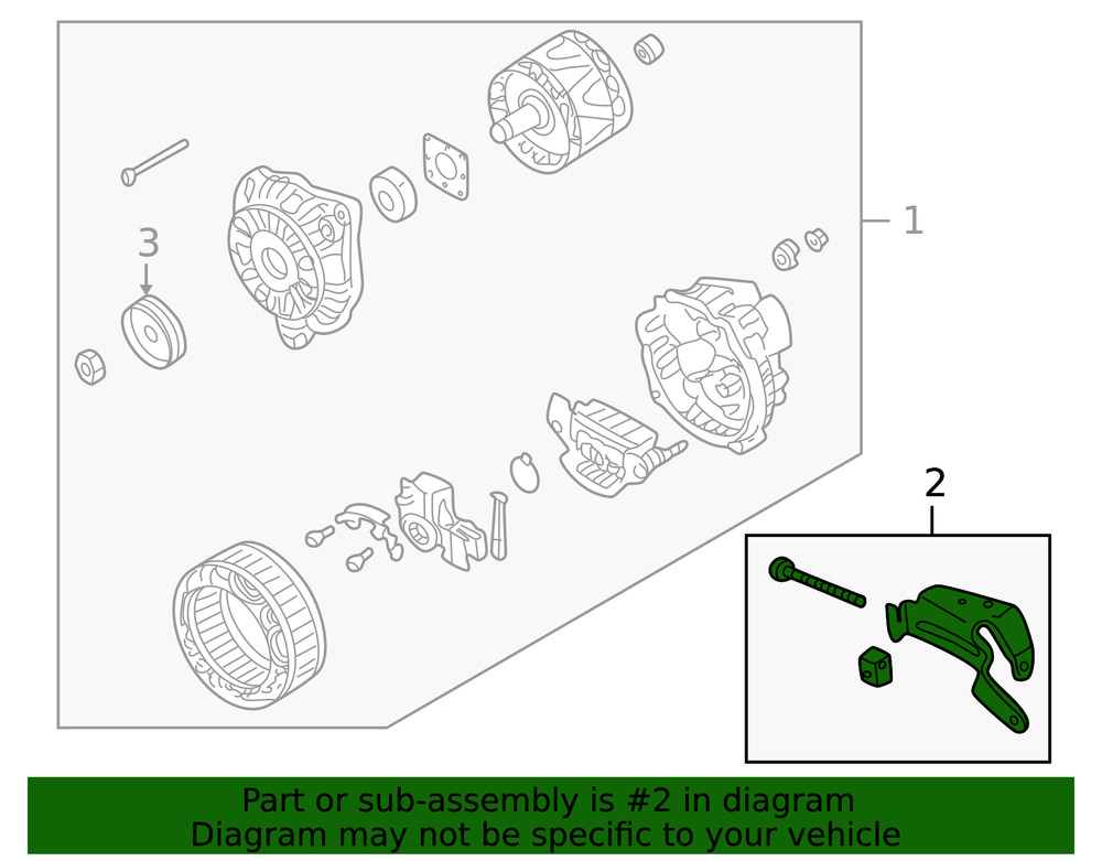 Genuine Mitsubishi Alternator Adjust Bracket MD345409