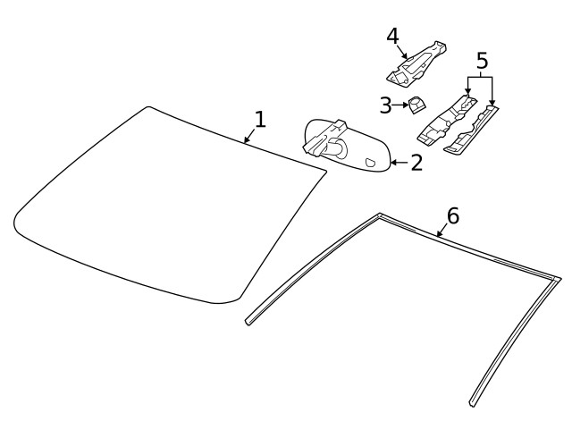 Genuine GM Windshield Upper Molding 95967121