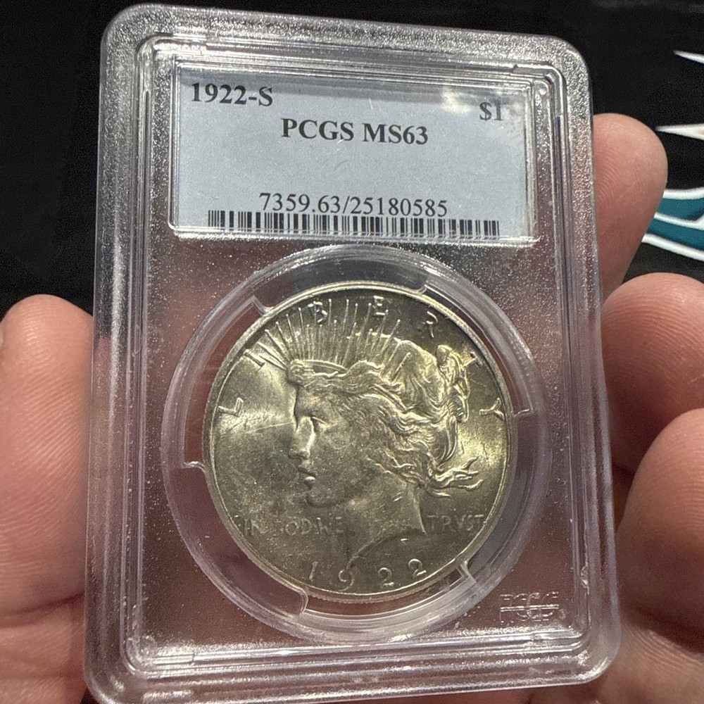 1922-S  PEACE DOLLAR   MS63    BETTER DATE