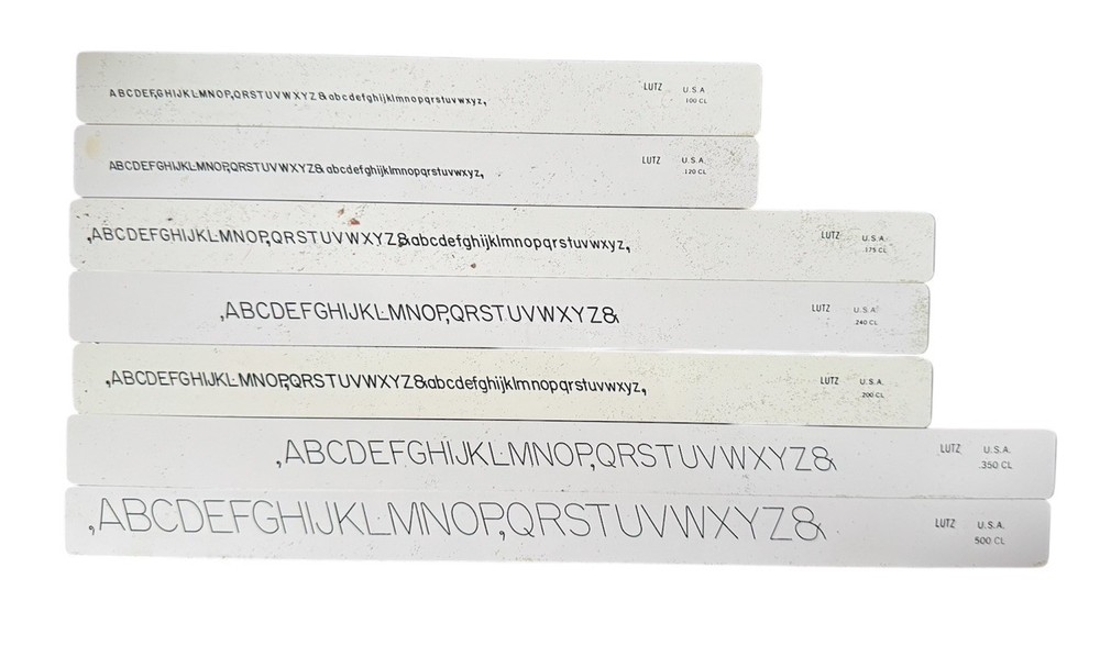 Vintage Lutz Lettering Set Scriber Drafting Lettering Tool Case Incomplete