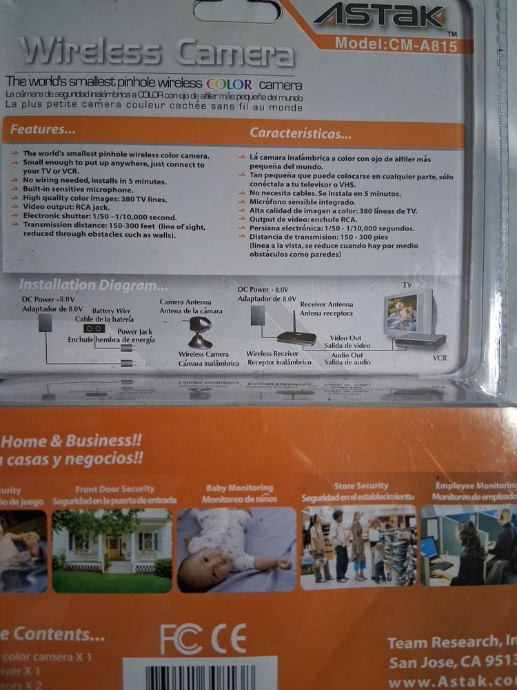 2.4GHz Wireless mini Camera Set. NEW