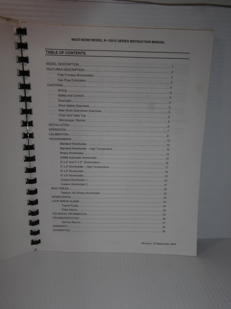 West Bend Model K-1201D temperature Controller Instruction Manual