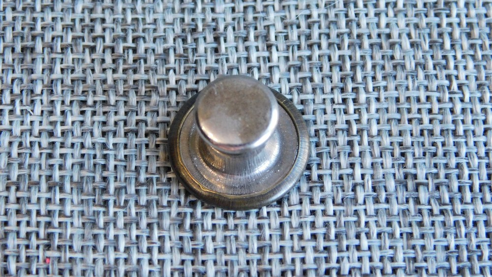 Antique Vtg Uniform Work Stud Button Used Aprx: 11/16" #1121-B