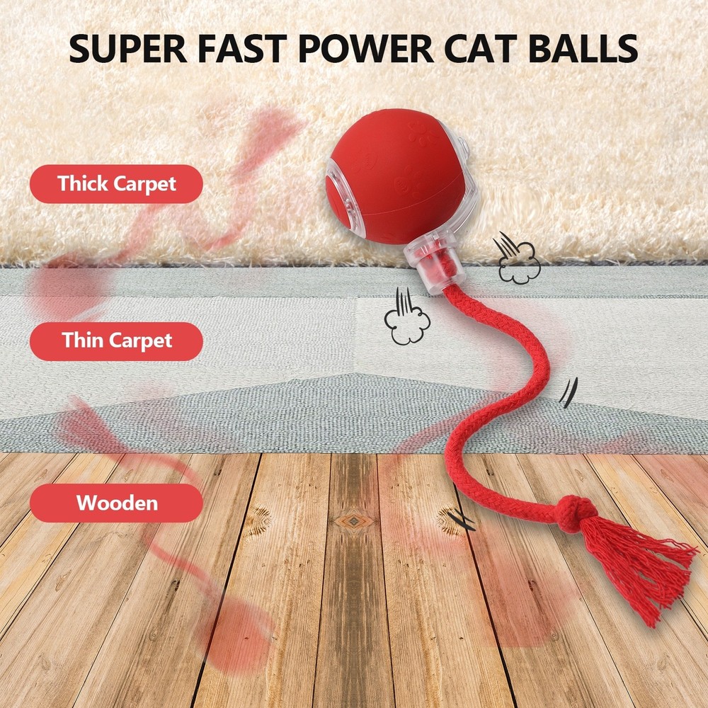 Automatic 360° Rolling Pet Ball - Grinding and Soothing Function,
