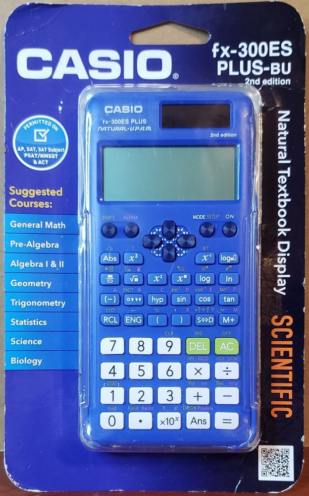 Casio fx-300ES PLUS 2nd Edition Scientific Calculator - Blue