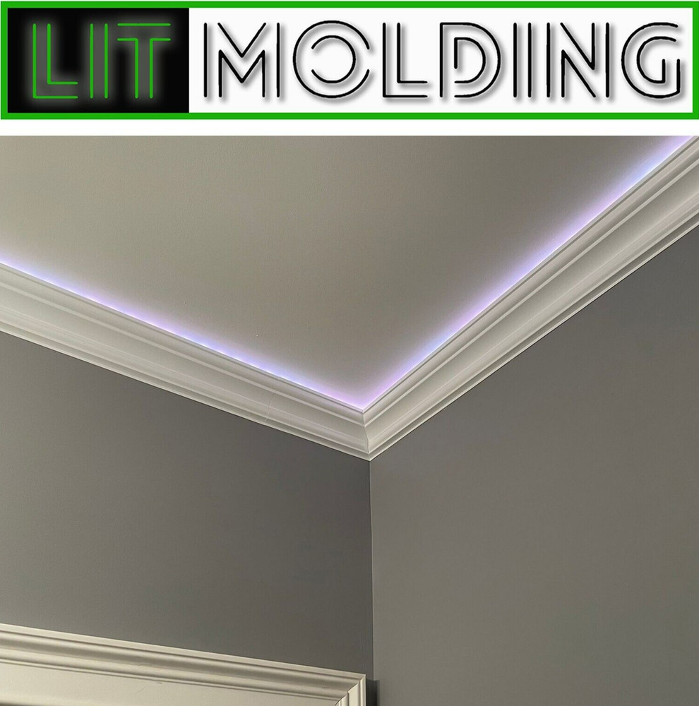 LED back-lit Crown Molding,100' kit Peel & Stick - No Tools required night light
